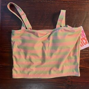 Kortni Jeane green pink striped latter 3.0